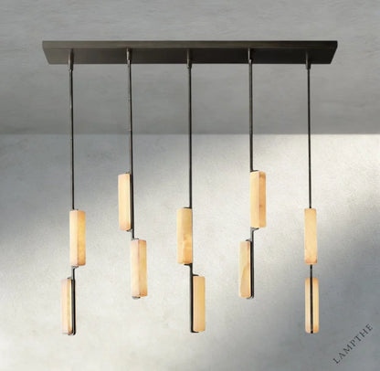 Audubon Alabaster Linear Chandelier 54"