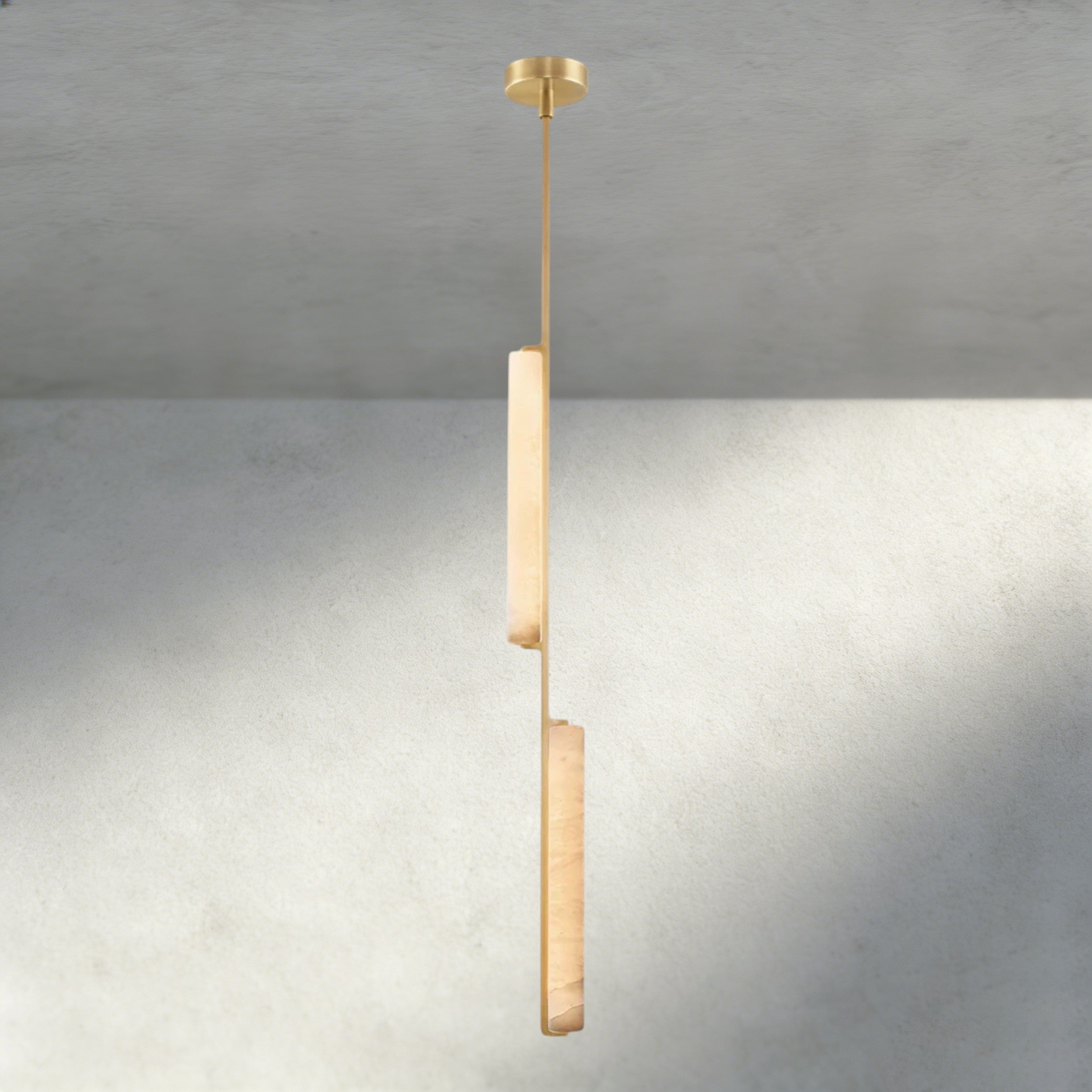 Brass Audubon Alabaster Pendant