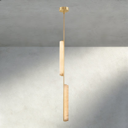 Brass Audubon Alabaster Pendant