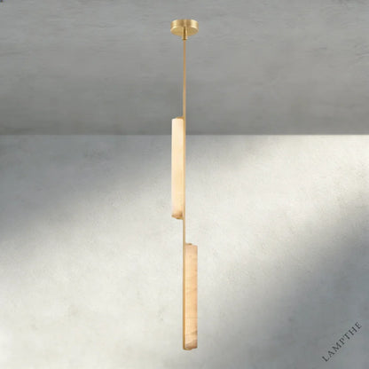 Brass Audubon Alabaster Pendant