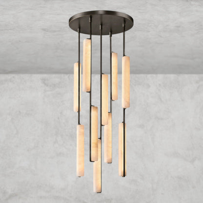 24" / Bronze Audubon Alabaster Round Chandelier 24", 40", 56"