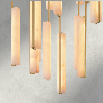 Audubon Alabaster Round Chandelier 24", 40", 56"