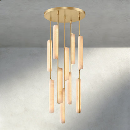 24" / Brass Audubon Alabaster Round Chandelier 24", 40", 56"