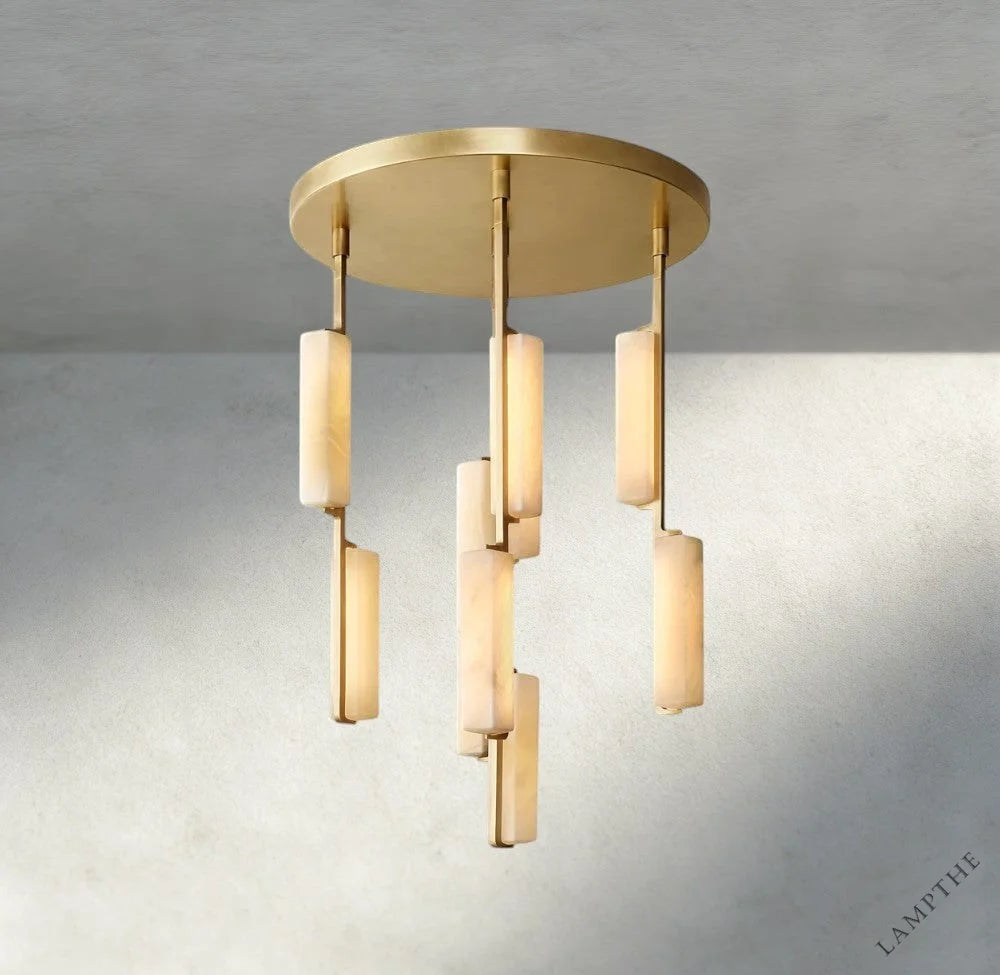 Audubon Alabaster Round Chandelier 24", 40", 56"