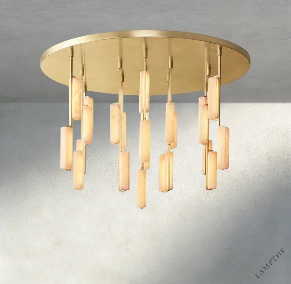 Audubon Alabaster Round Chandelier 24", 40", 56"