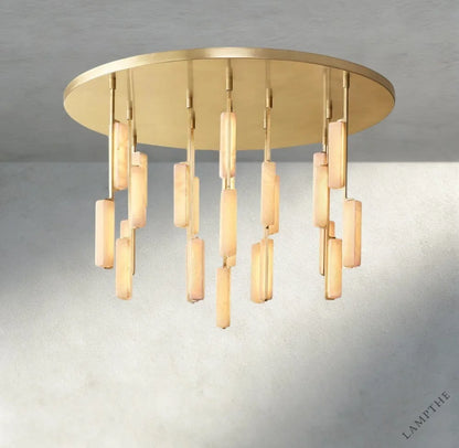 Audubon Alabaster Round Chandelier 24", 40", 56"