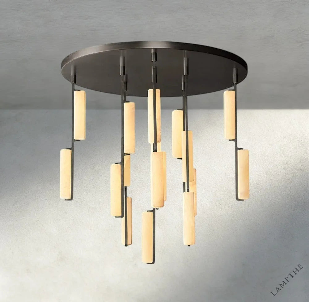 Audubon Alabaster Round Chandelier 24", 40", 56"