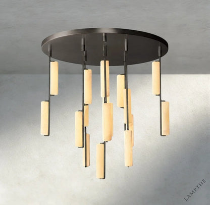Audubon Alabaster Round Chandelier 24", 40", 56"