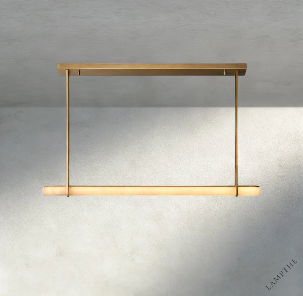 Audubon Alabaster Single Bar Linear Chandelier