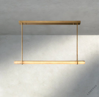 Audubon Alabaster Single Bar Linear Chandelier