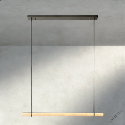 Audubon Alabaster Single Bar Linear Chandelier