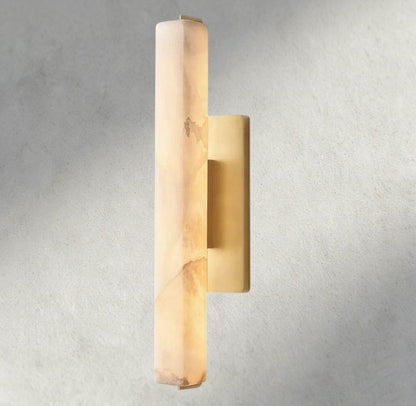 19" / Brass Audubon Alabaster Single Sconce