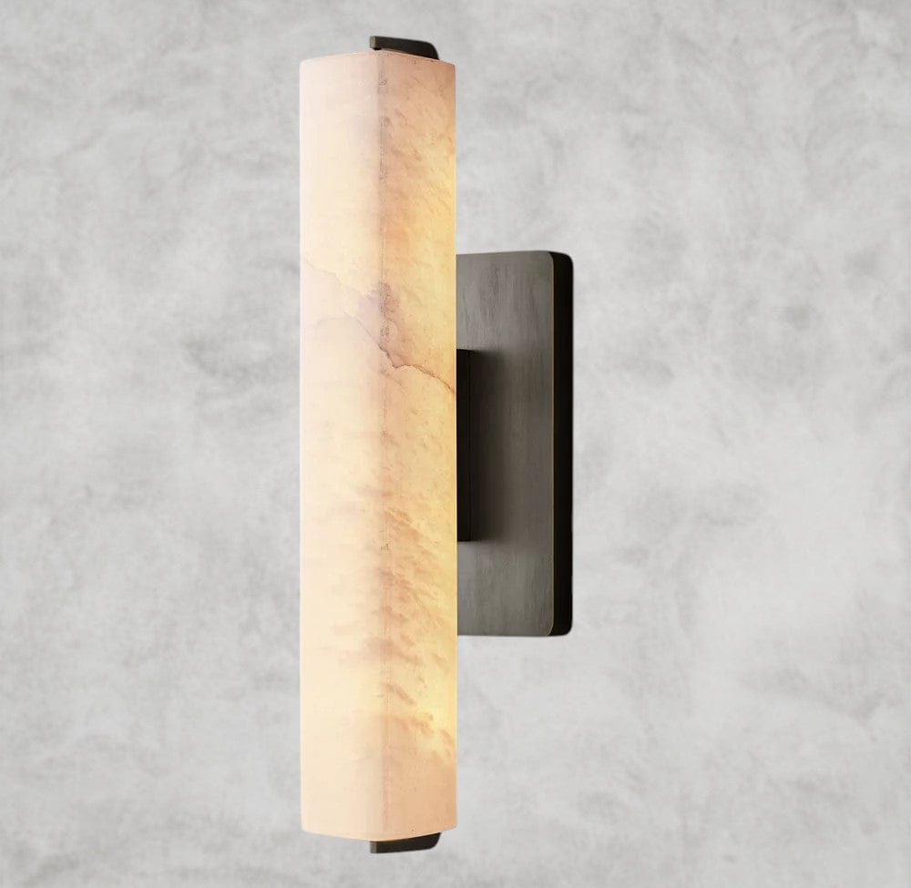15" / Bronze Audubon Alabaster Single Sconce