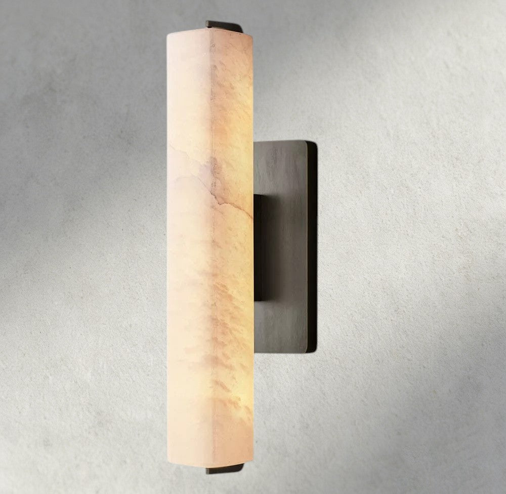 15" / Bronze Audubon Alabaster Single Sconce