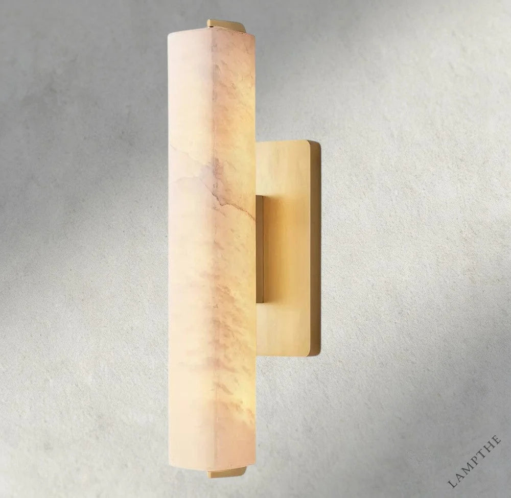 15" / Brass Audubon Alabaster Single Sconce