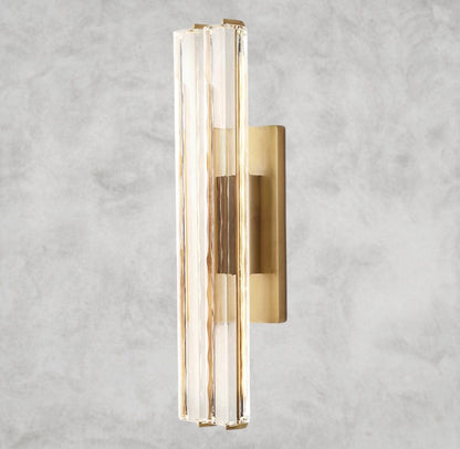 25“ / Brass Audubon Crystal Double Sconce