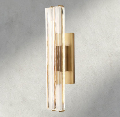 25“ / Brass Audubon Crystal Double Sconce