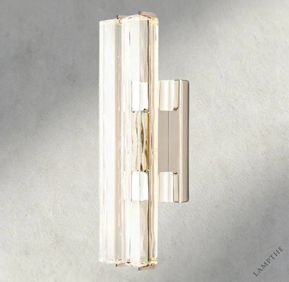 19" / Nickel Audubon Crystal Double Sconce
