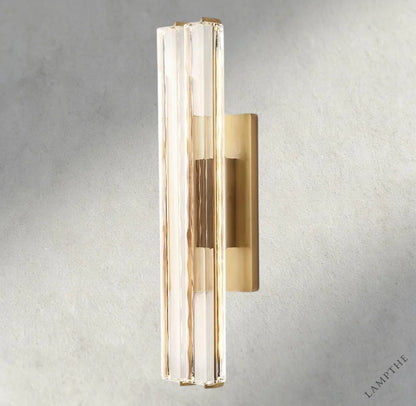 25“ / Brass Audubon Crystal Double Sconce