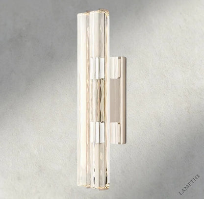 25“ / Nickel Audubon Crystal Double Sconce