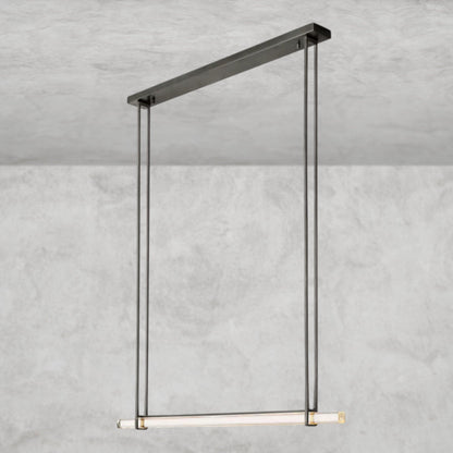 Audubon Crystal Linear Single Bar Chandelier