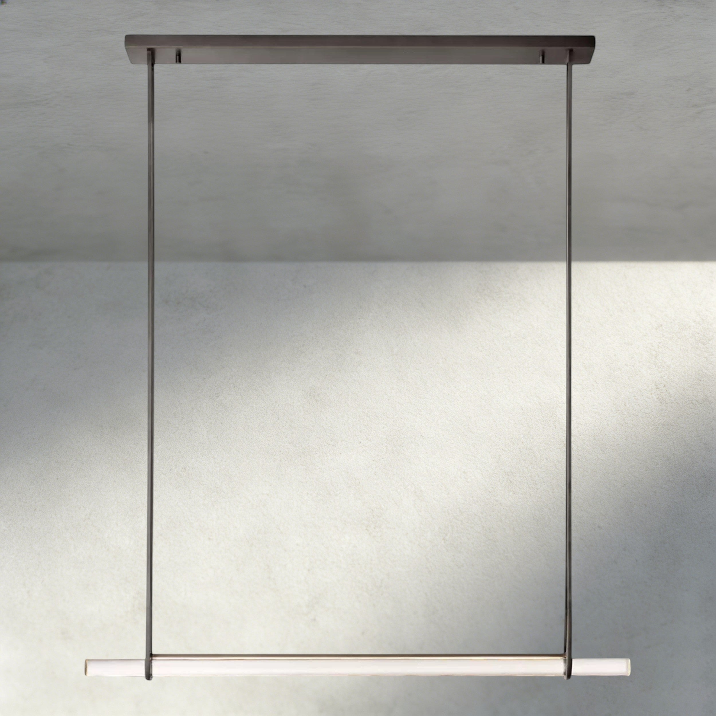 Bronze Audubon Crystal Linear Single Bar Chandelier