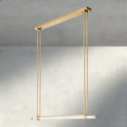 Audubon Crystal Linear Single Bar Chandelier