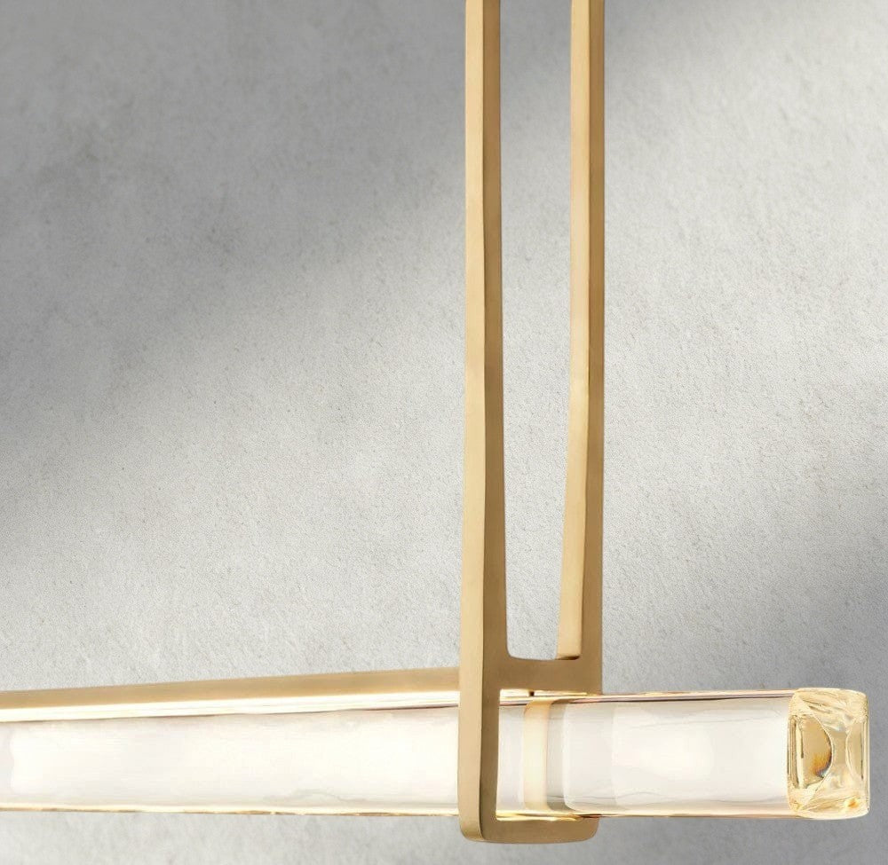 Audubon Crystal Linear Single Bar Chandelier