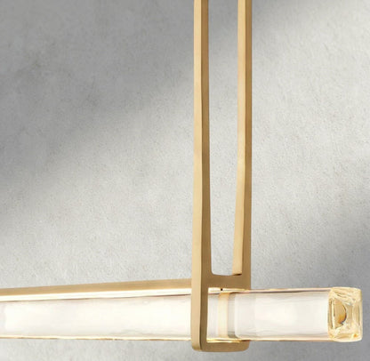 Audubon Crystal Linear Single Bar Chandelier