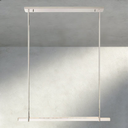 Nickle Audubon Crystal Linear Single Bar Chandelier