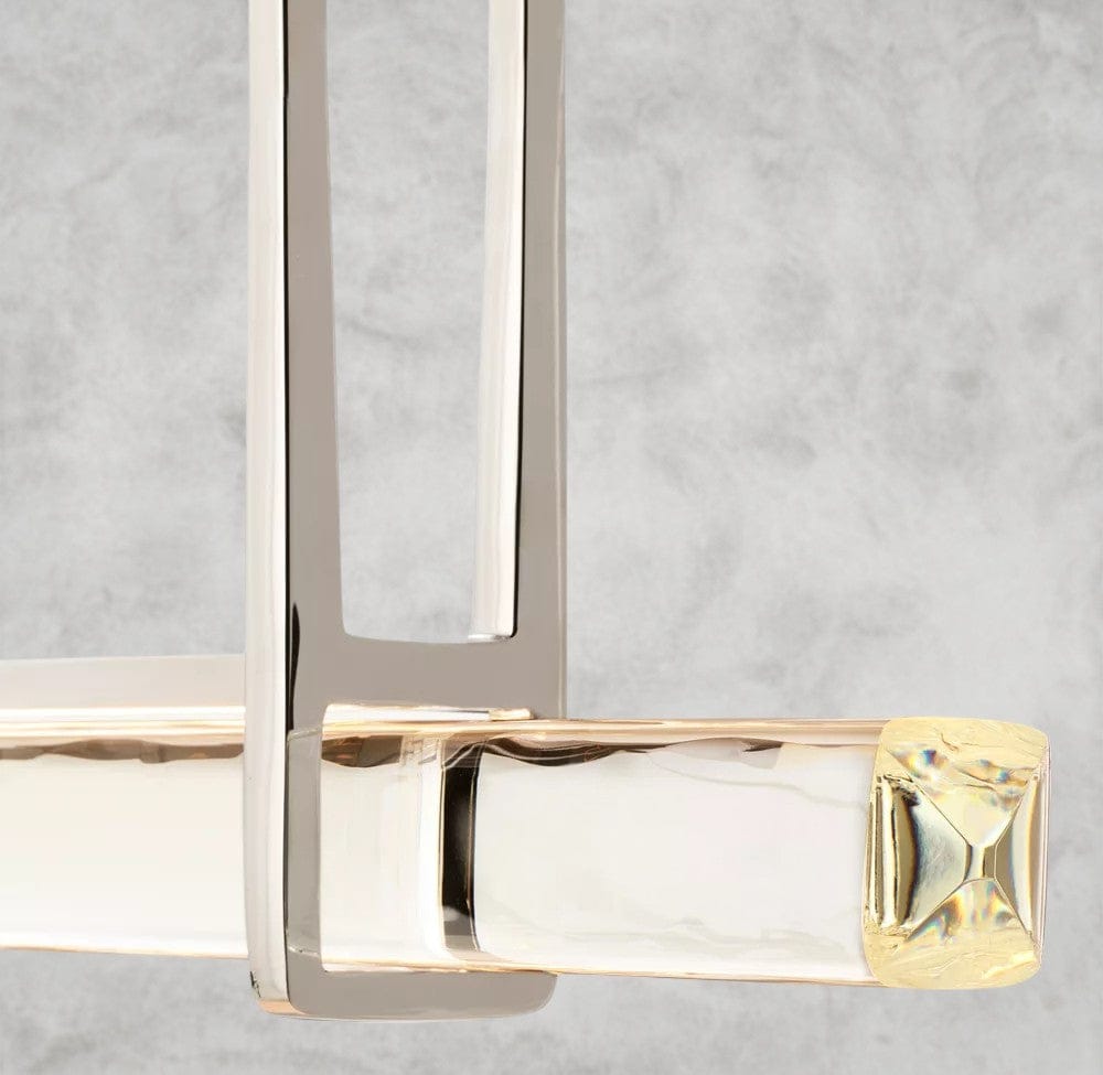 Audubon Crystal Linear Single Bar Chandelier