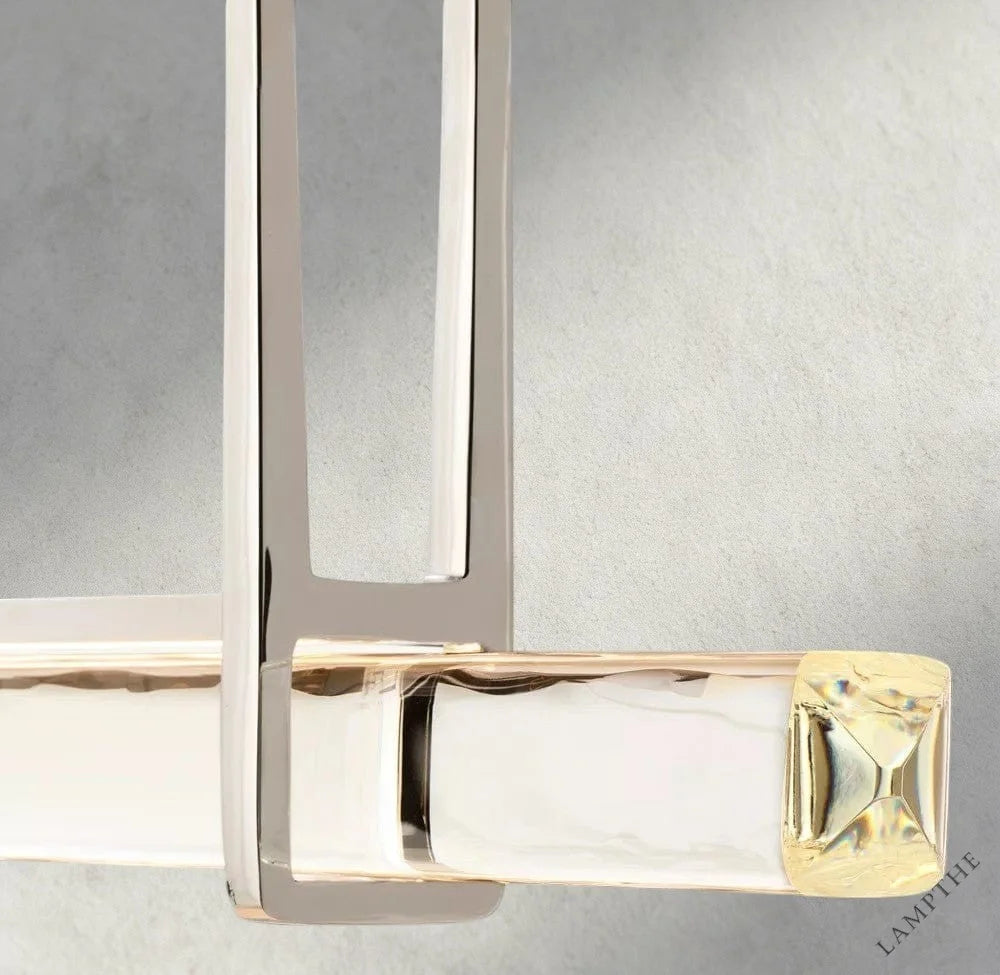 Audubon Crystal Linear Single Bar Chandelier