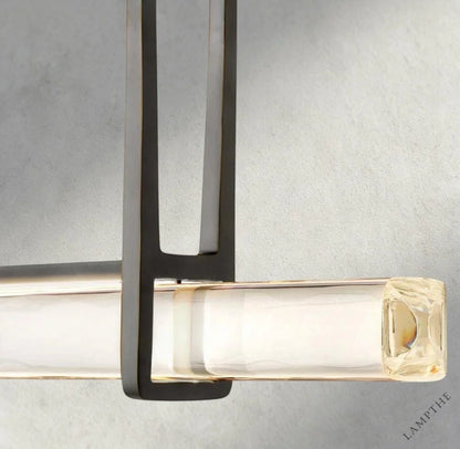Audubon Crystal Linear Single Bar Chandelier