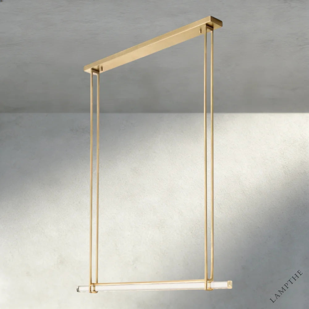Audubon Crystal Linear Single Bar Chandelier