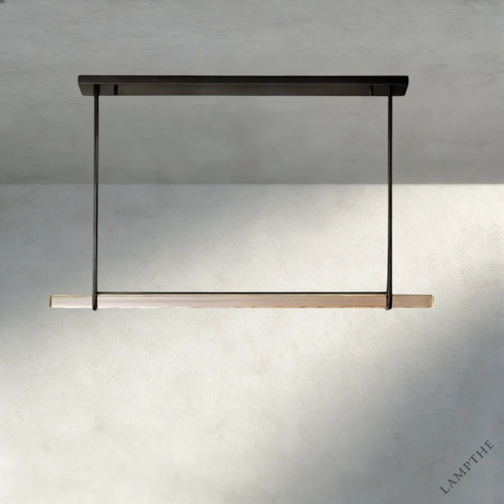 Audubon Crystal Linear Single Bar Chandelier