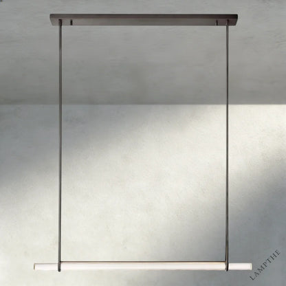 Bronze Audubon Crystal Linear Single Bar Chandelier