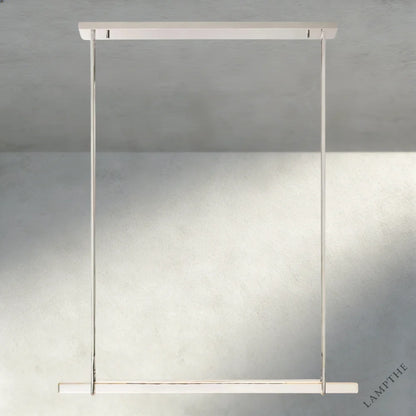 Nickle Audubon Crystal Linear Single Bar Chandelier