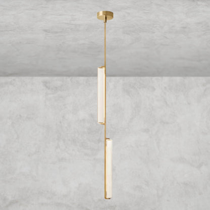 Brass Audubon Crystal Pendant