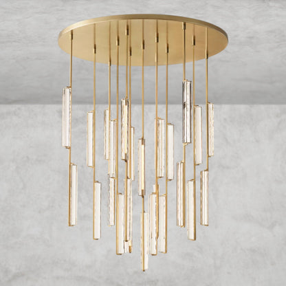 56" / Brass Audubon Crystal Round Chandelier 24", 40", 56"