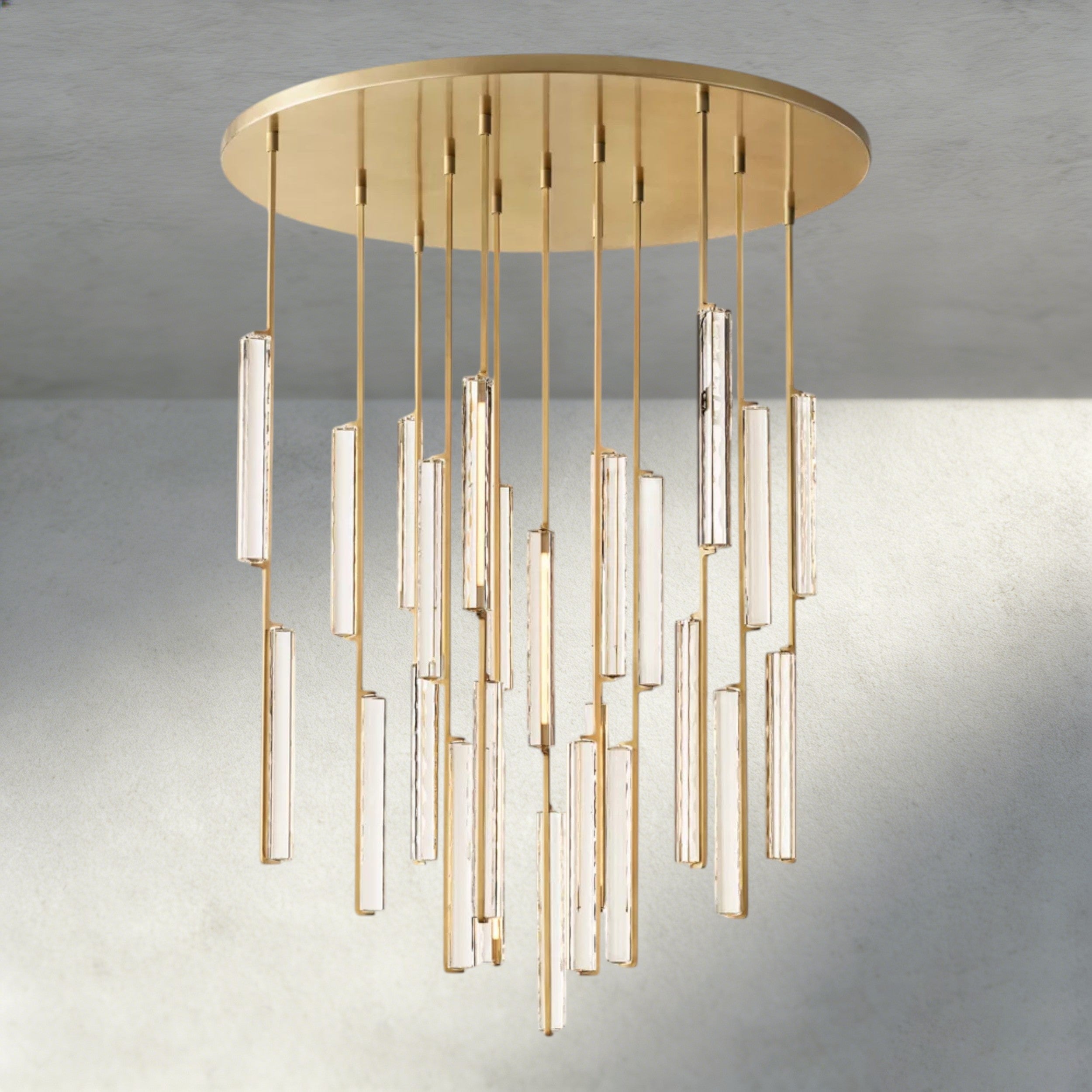 56" / Brass Audubon Crystal Round Chandelier 24", 40", 56"