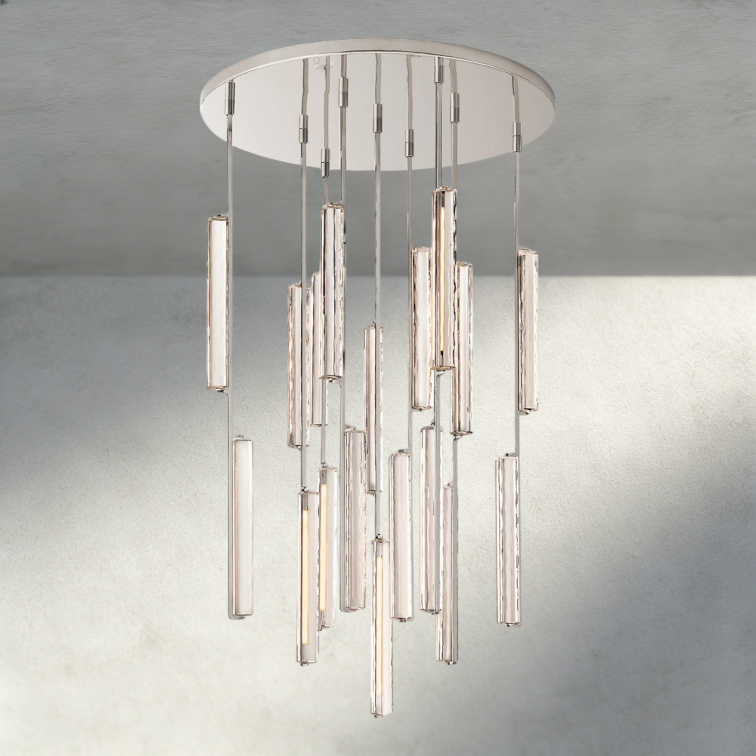 40" / Nickel Audubon Crystal Round Chandelier 24", 40", 56"