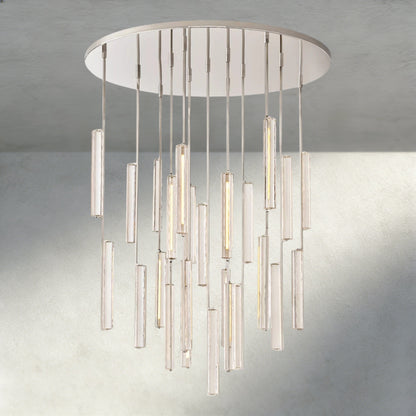 56" / Nickel Audubon Crystal Round Chandelier 24", 40", 56"