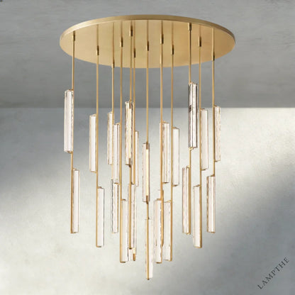56" / Brass Audubon Crystal Round Chandelier 24", 40", 56"