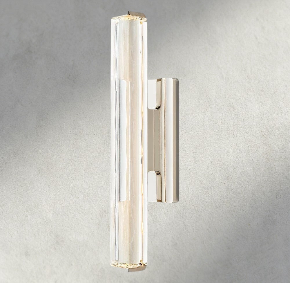 19" / Nickel Audubon Crystal Single Sconce