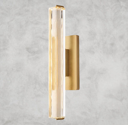 19" / Brass Audubon Crystal Single Sconce