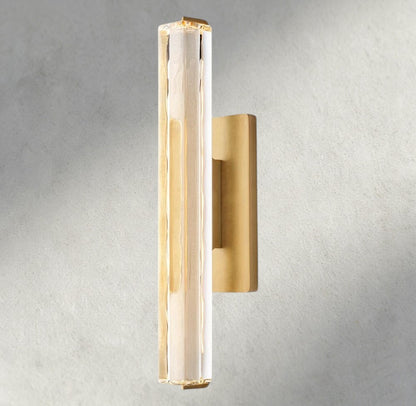 19" / Brass Audubon Crystal Single Sconce