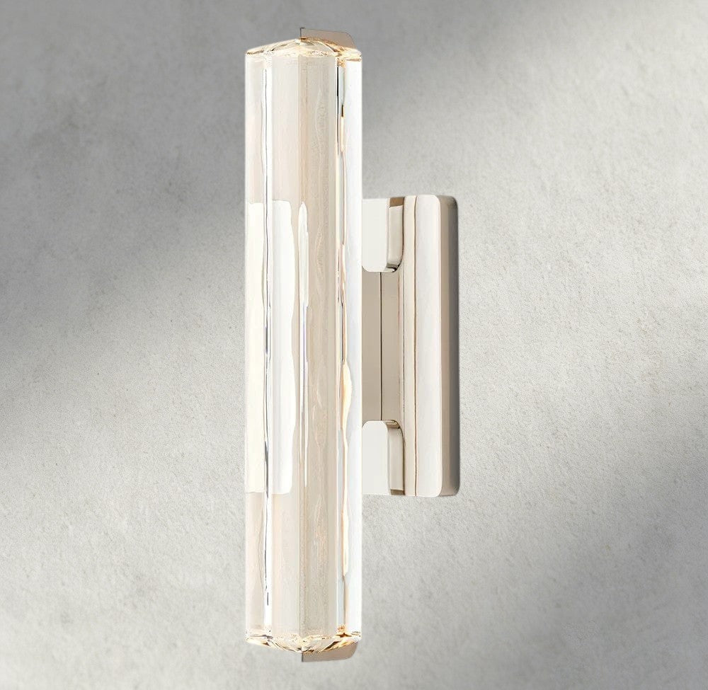 15" / Nickel Audubon Crystal Single Sconce