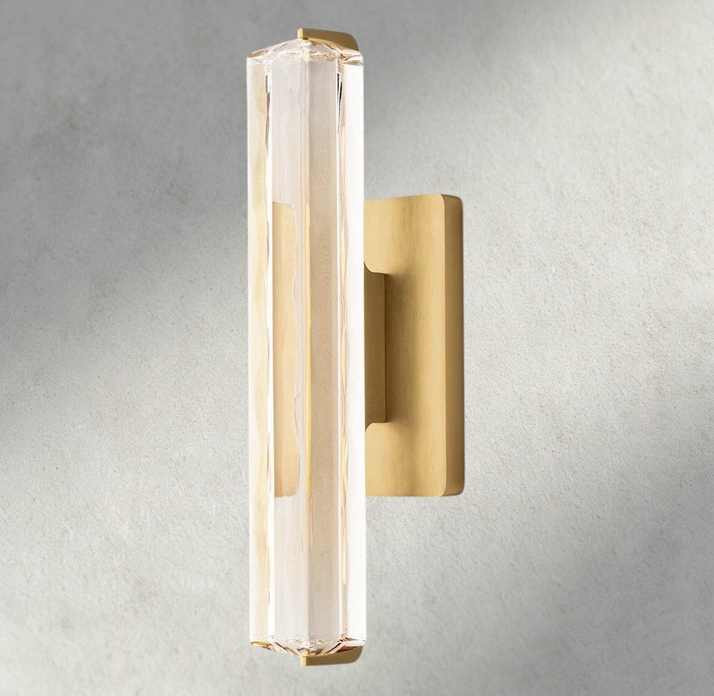 15" / Brass Audubon Crystal Single Sconce