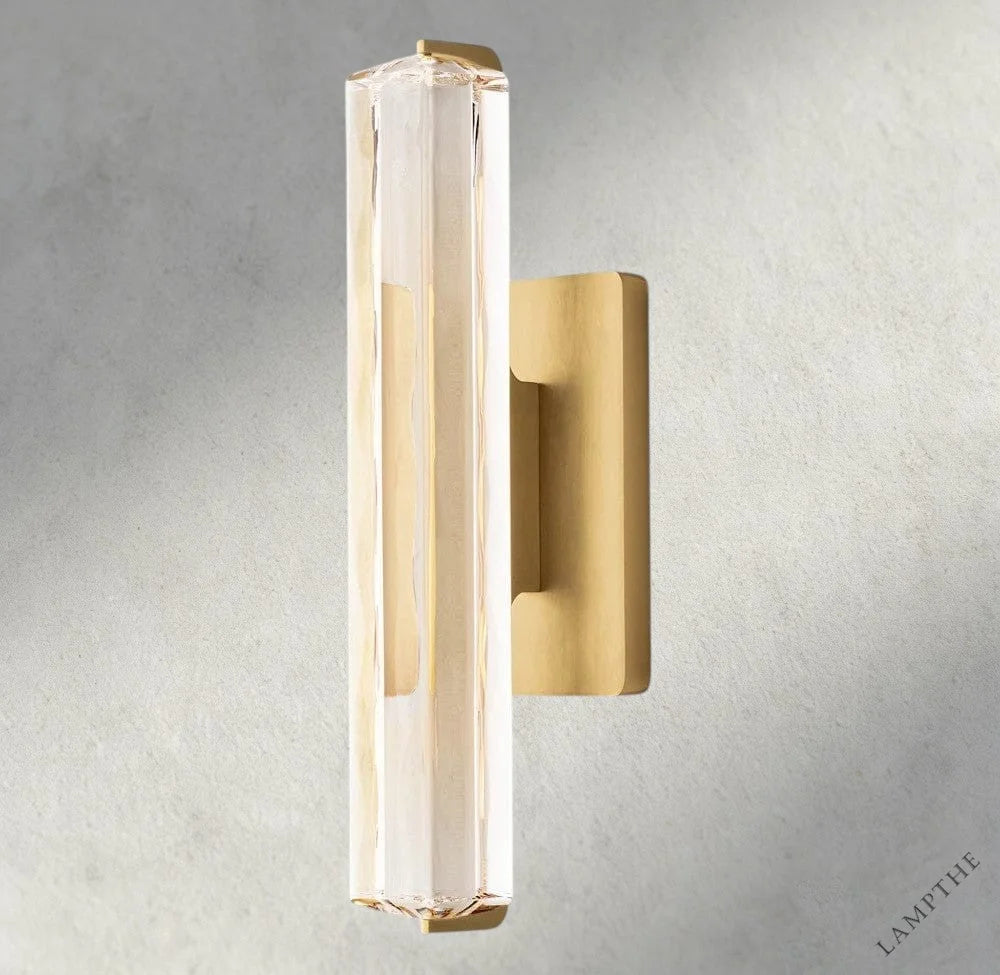 15" / Brass Audubon Crystal Single Sconce