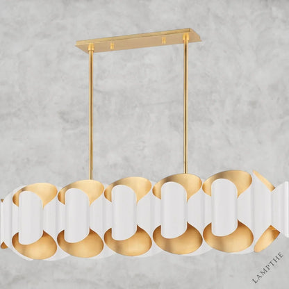 White Bainks Light Pendant 12"